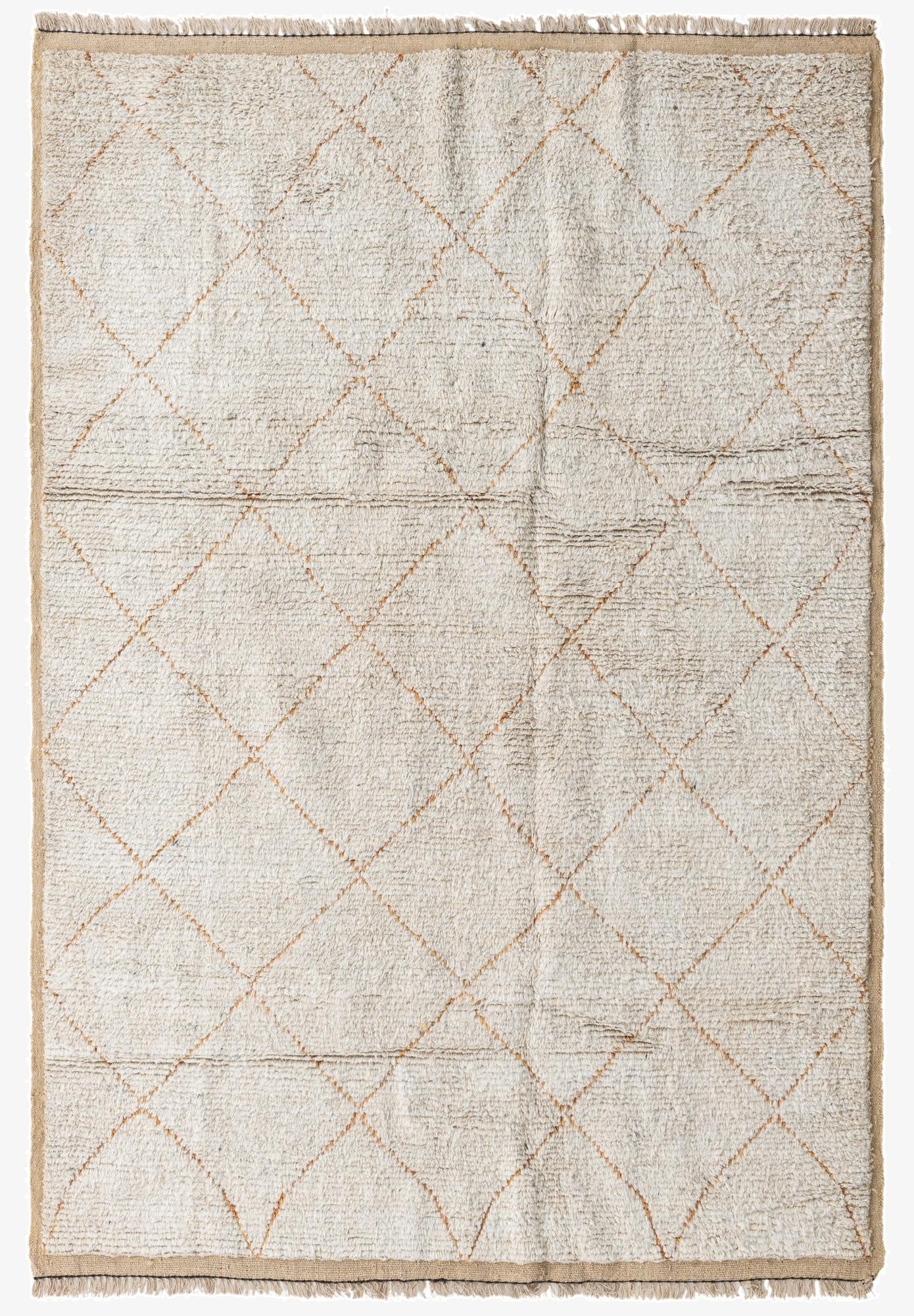 6' 2 x 9'  Hand Knotted Moroccan Wool Rug