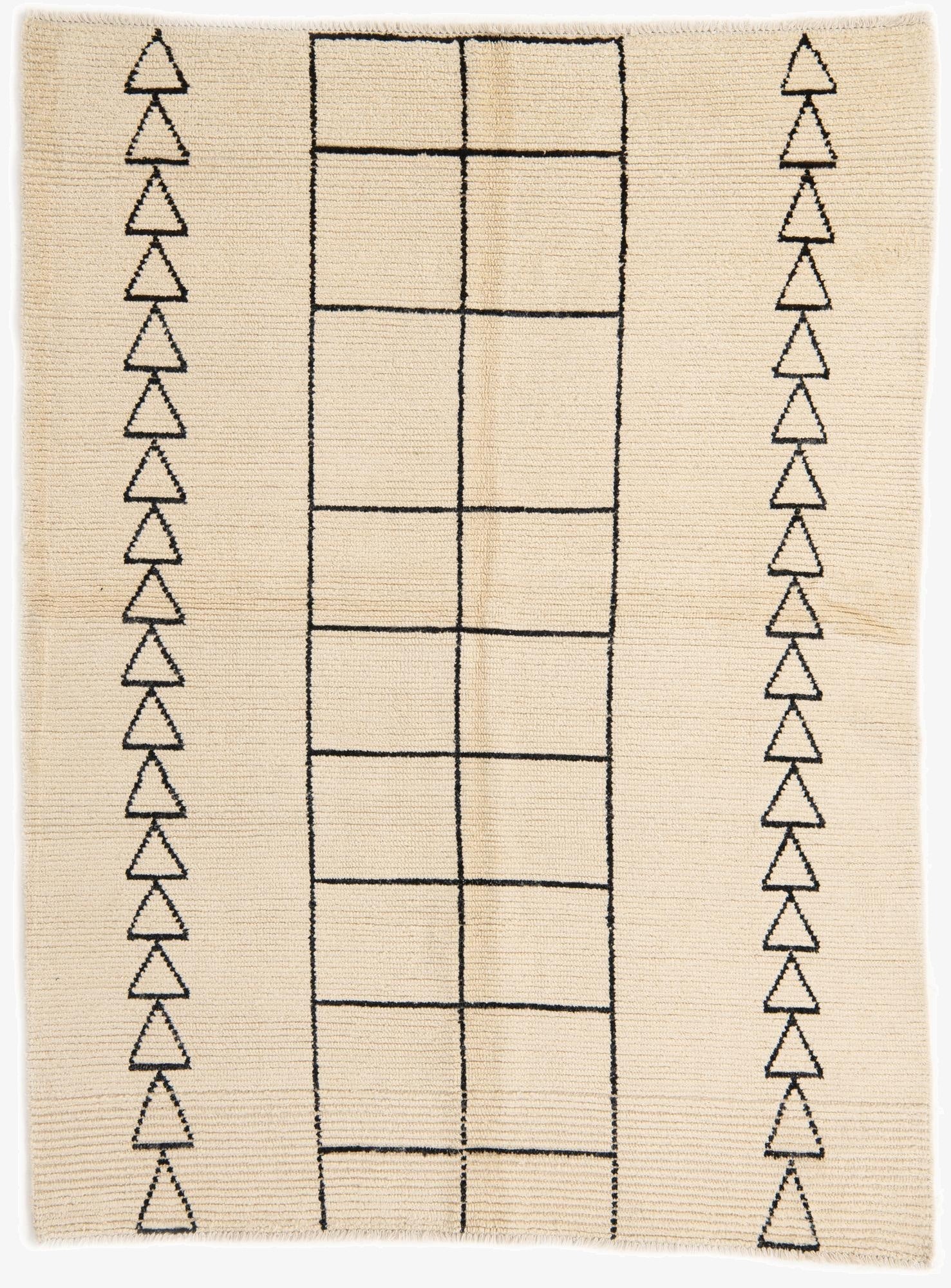 5' 7 x 7' 6  Hand Knotted Moroccan Wool Rug