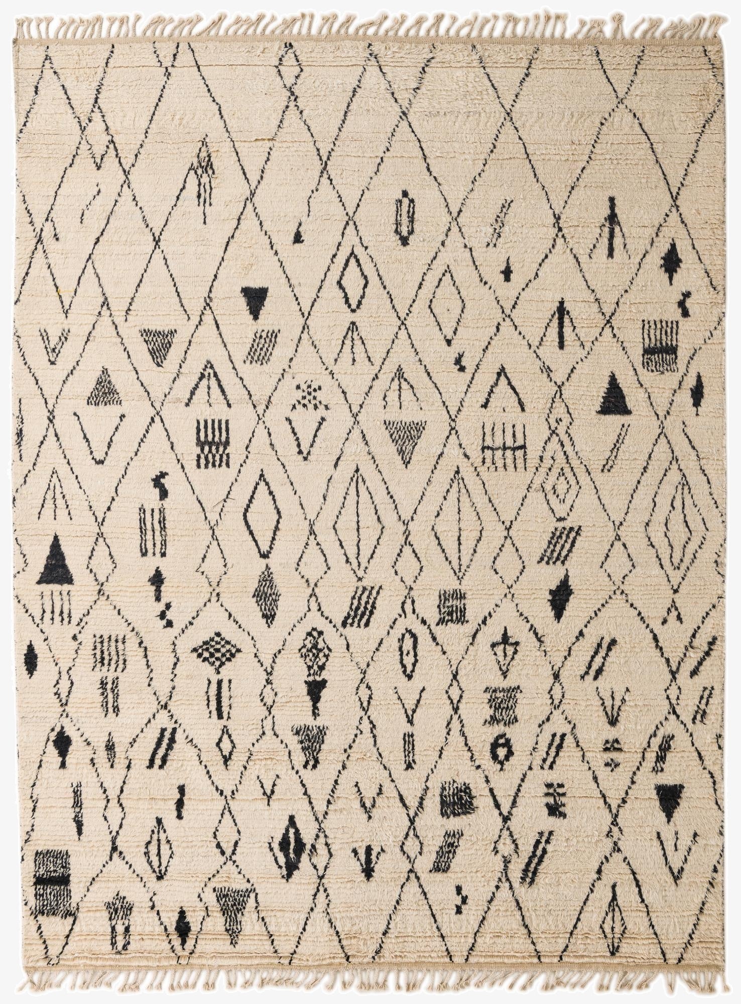 8' x 10' 6  Hand Knotted Moroccan Wool Rug