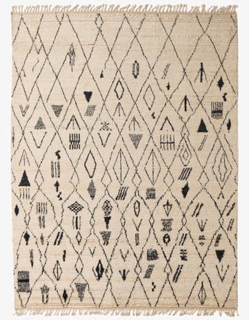 8' x 10' 6 Hand Knotted Moroccan Wool Rug