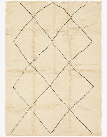 6' 7 x 9' 7 Hand Knotted Moroccan Wool Rug