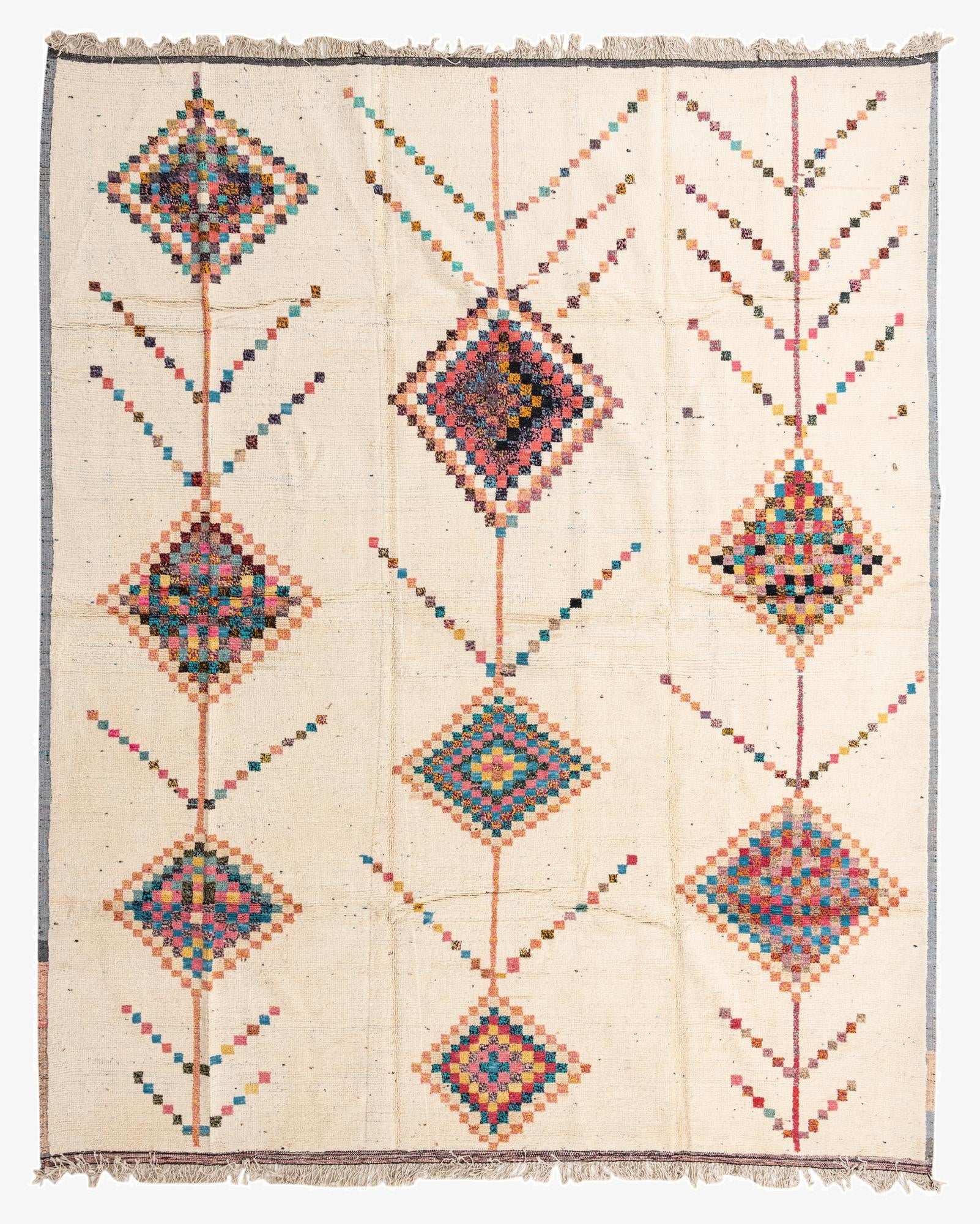 12' 2 x 14' 11  Hand Knotted Moroccan Wool Rug