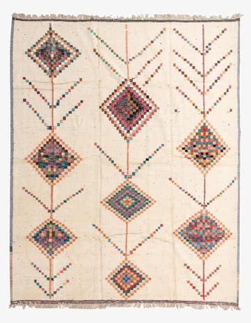 12' 2 x 14' 11 Hand Knotted Moroccan Wool Rug