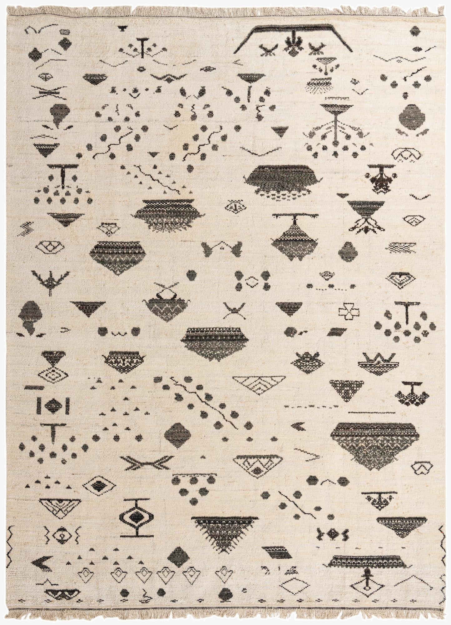 10' 1 x 13' 10  Hand Knotted Moroccan Wool Rug