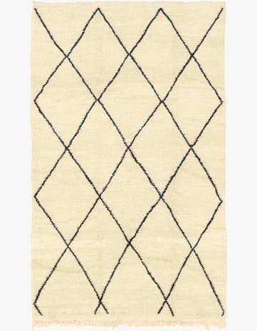 6' 4 x 10' 4 Hand Knotted Moroccan Wool Rug