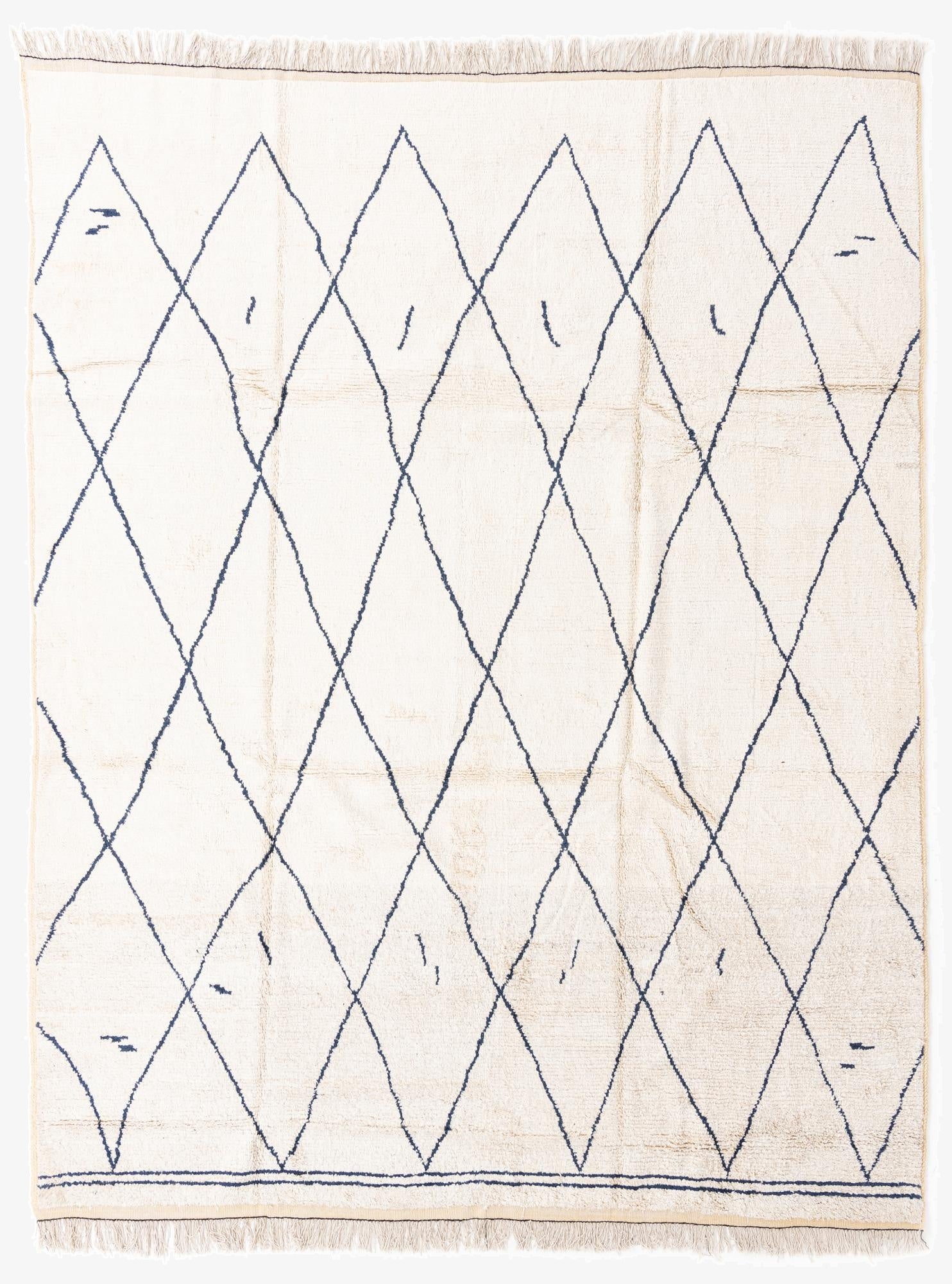 9' 4 x 12'  Hand Knotted Moroccan Wool Rug