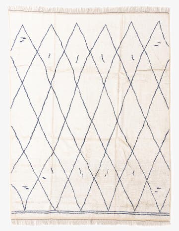 9' 4 x 12' Hand Knotted Moroccan Wool Rug