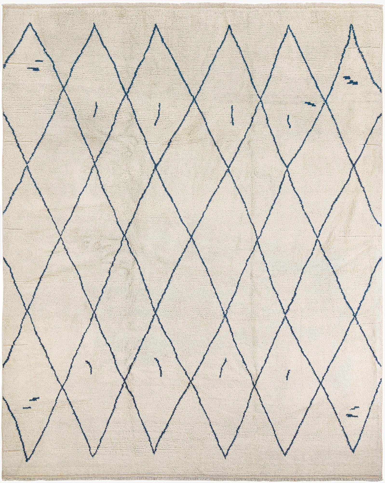 9' 5 x 11' 7  Hand Knotted Moroccan Wool Rug