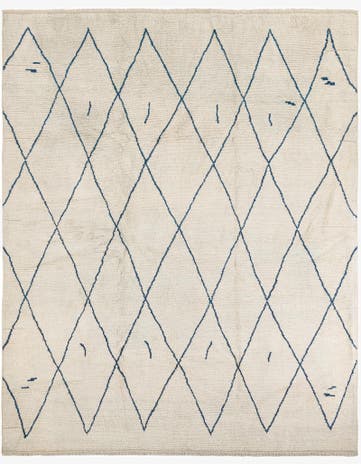 9' 5 x 11' 7 Hand Knotted Moroccan Wool Rug