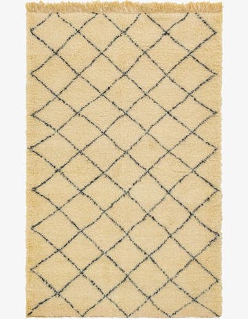5' 5 x 8' 7 Hand Knotted Moroccan Wool Rug