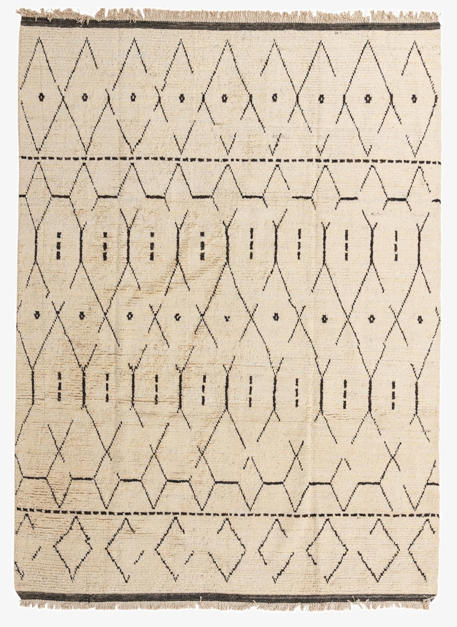 8' x 10' 10  Hand Knotted Moroccan Wool Rug