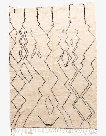 6' 10 x 9' 5 Hand Knotted Moroccan Wool Rug