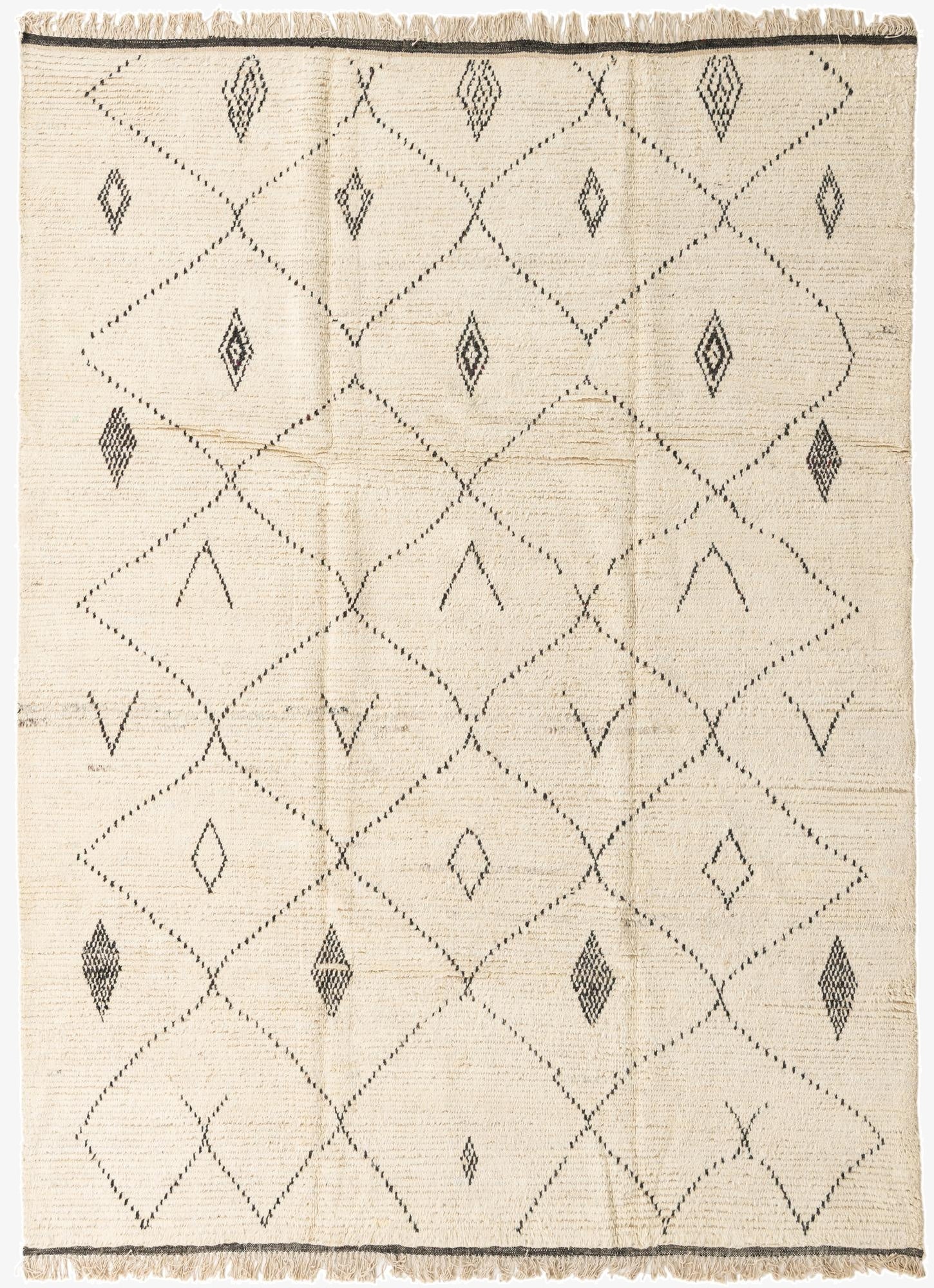 8' 1 x 11'  Hand Knotted Moroccan Wool Rug