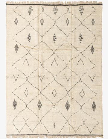 8' 1 x 11' Hand Knotted Moroccan Wool Rug