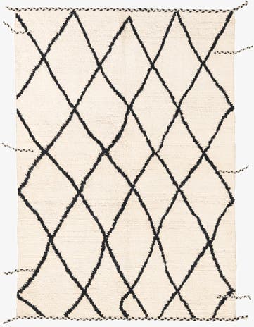 5' 3 x 7' 3 Hand Knotted Moroccan Wool Rug