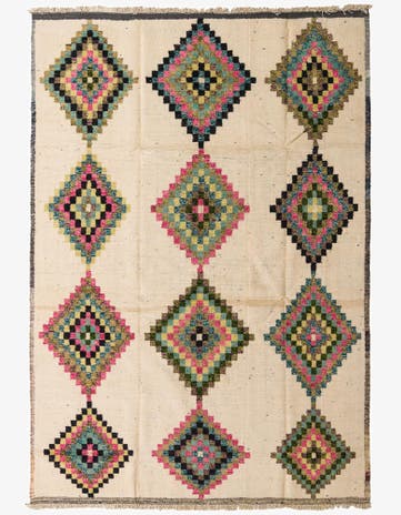 8' 8 x 12' 4 Hand Knotted Moroccan Wool Rug