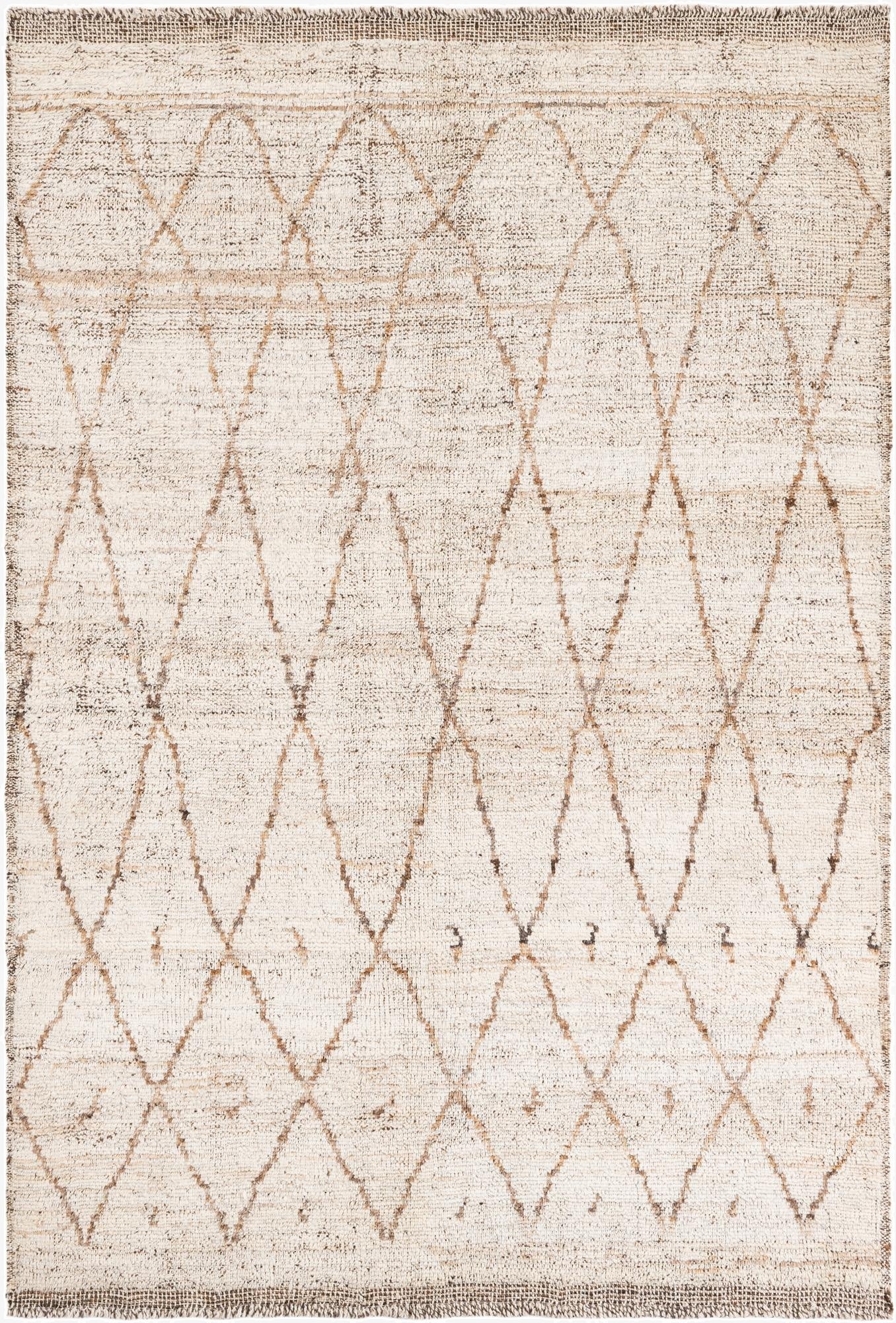 5' x 7' 6  Hand Knotted Moroccan Wool Rug