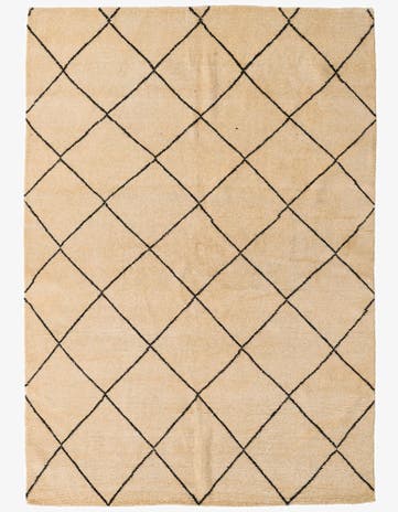 5' 6 x 8' Hand Knotted Moroccan Wool Rug