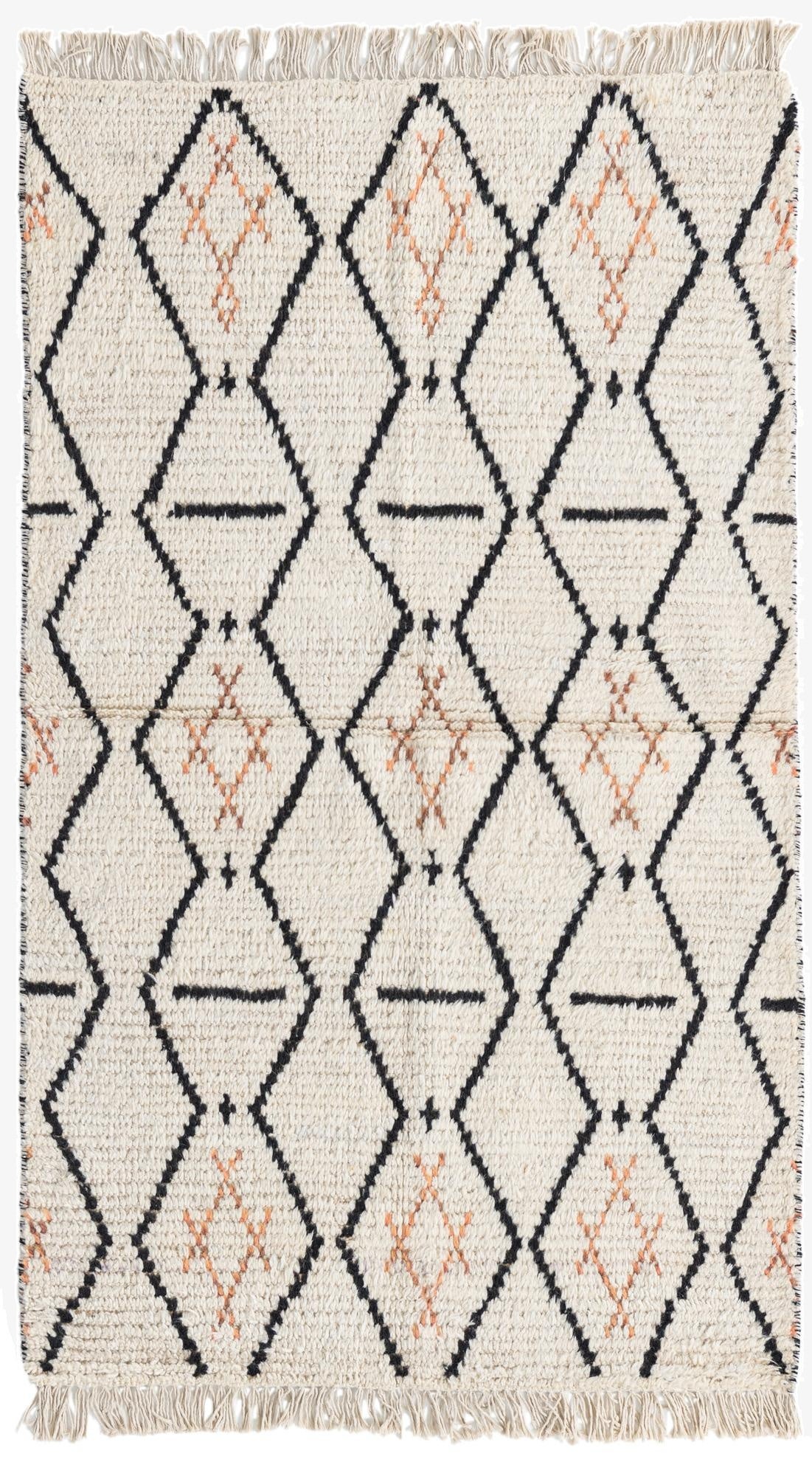 3' 2 x 5' 3  Hand Knotted Moroccan Wool Rug