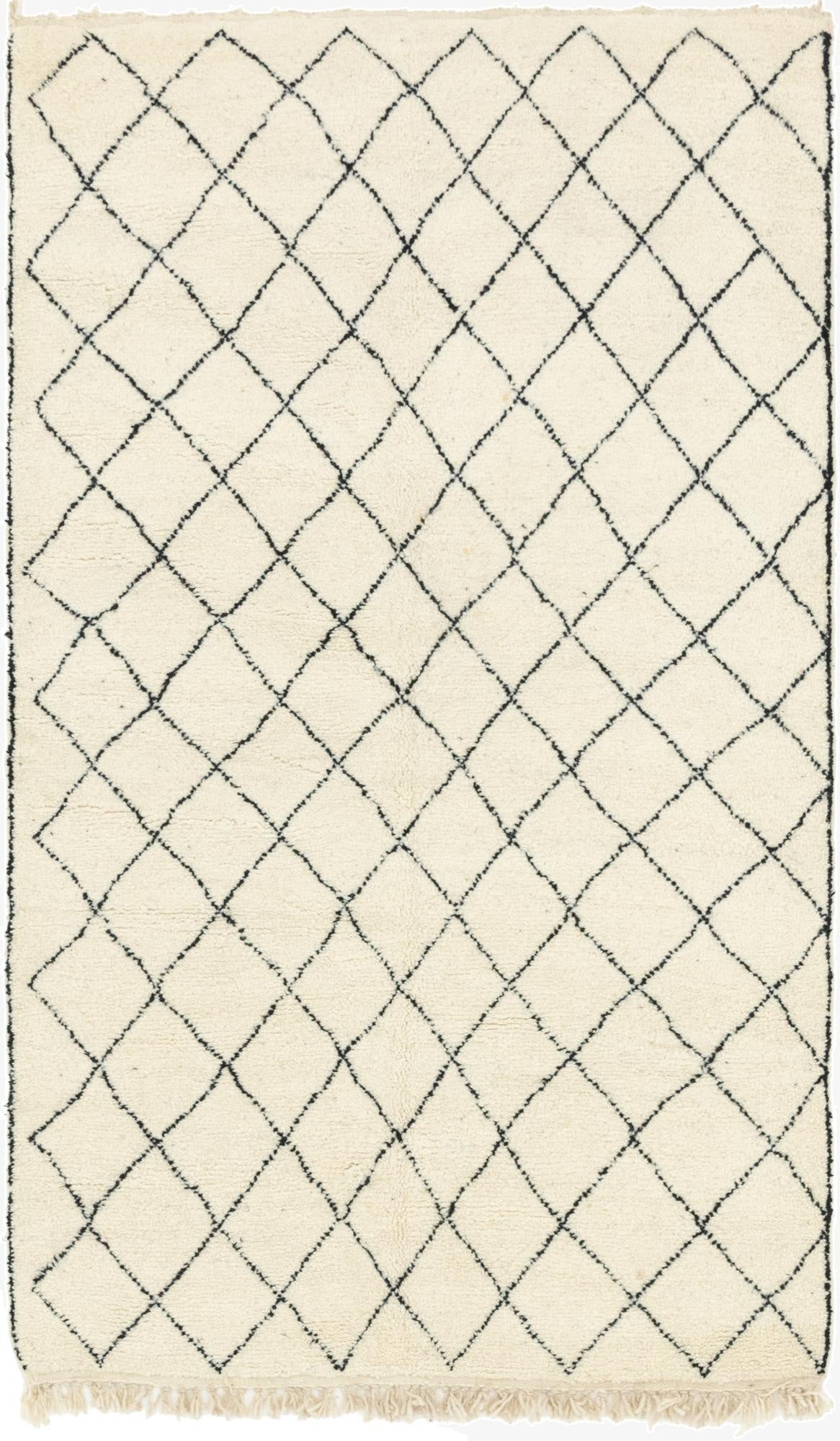 5' x 8' 8  Hand Knotted Moroccan Wool Rug