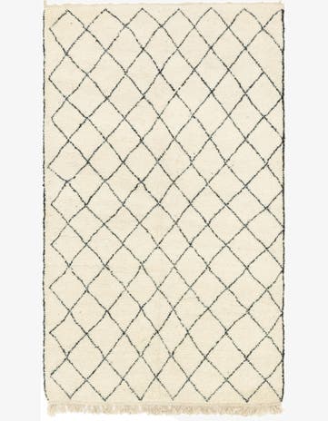 5' x 8' 8 Hand Knotted Moroccan Wool Rug