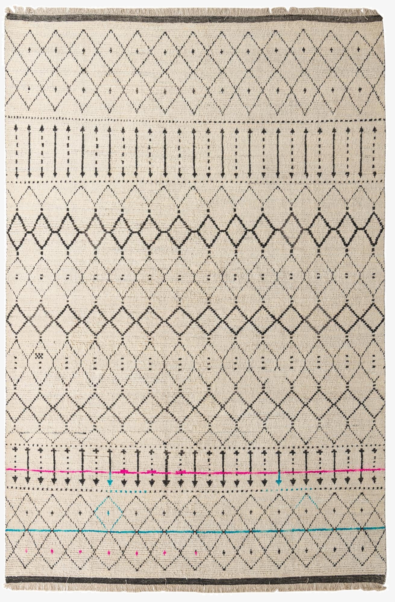 9' 10 x 15'  Hand Knotted Moroccan Wool Rug