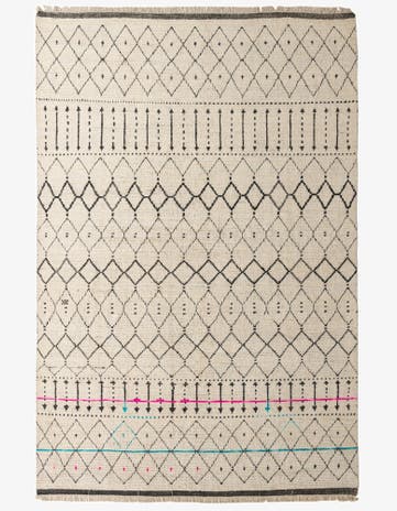 9' 10 x 15' Hand Knotted Moroccan Wool Rug