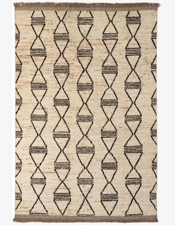 6' 8 x 9' 10 Hand Knotted Moroccan Wool Rug