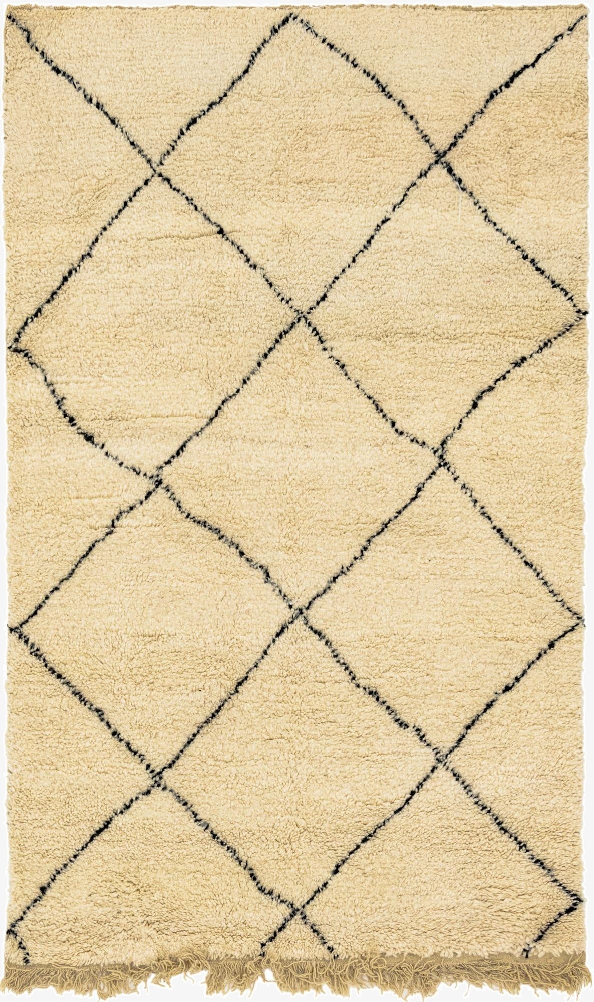 5' x 8' 3  Hand Knotted Moroccan Wool Rug