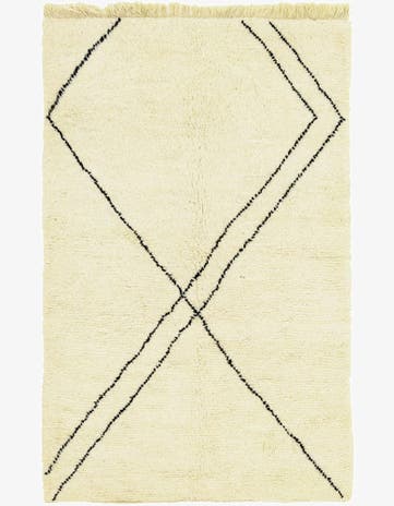 4' 10 x 8' Hand Knotted Moroccan Wool Rug