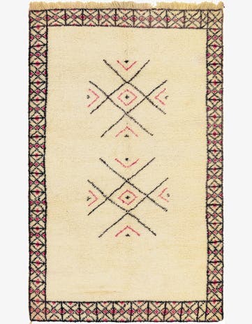 5' 2 x 9' Hand Knotted Moroccan Wool Rug