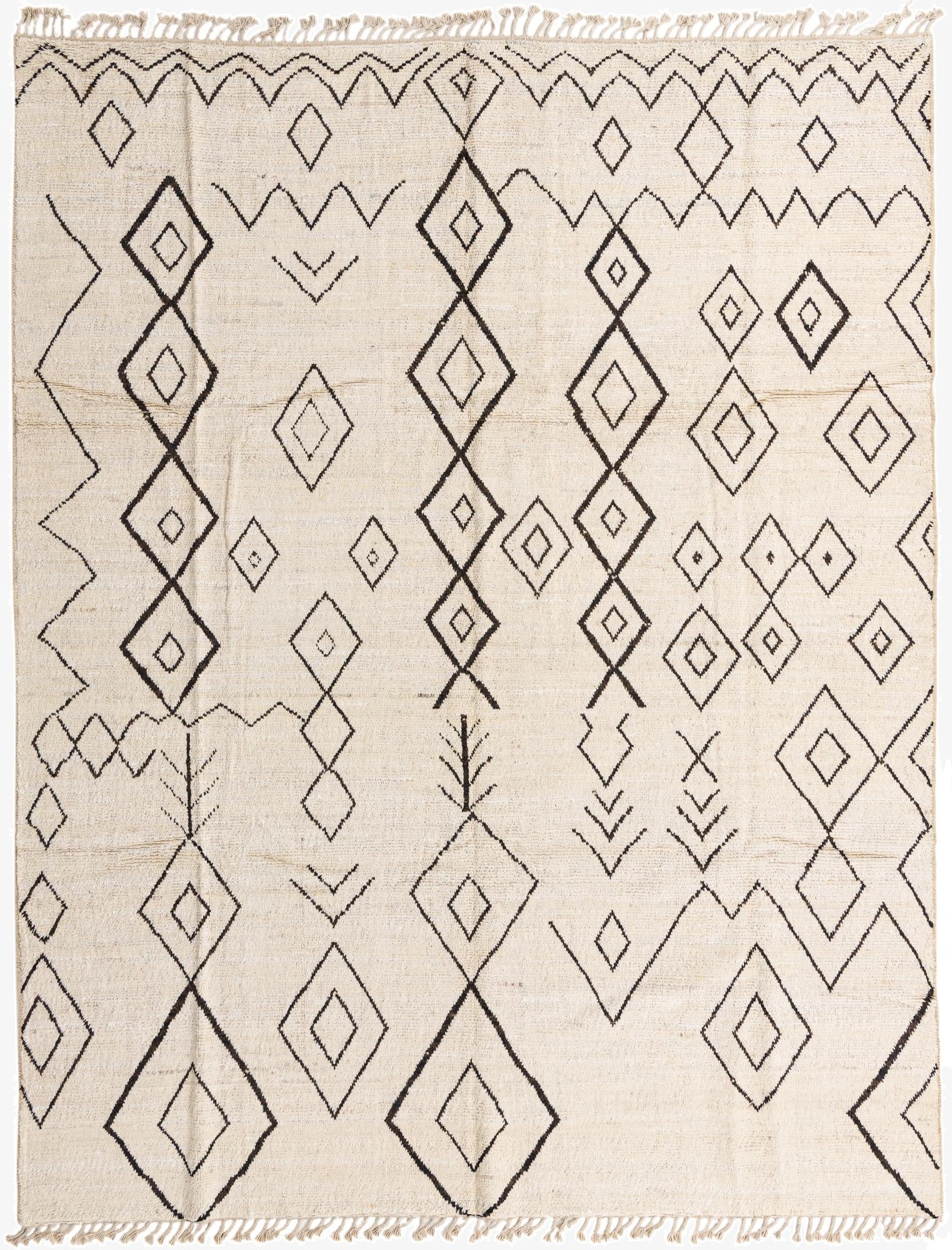 9' 3 x 11' 10  Hand Knotted Moroccan Wool Rug