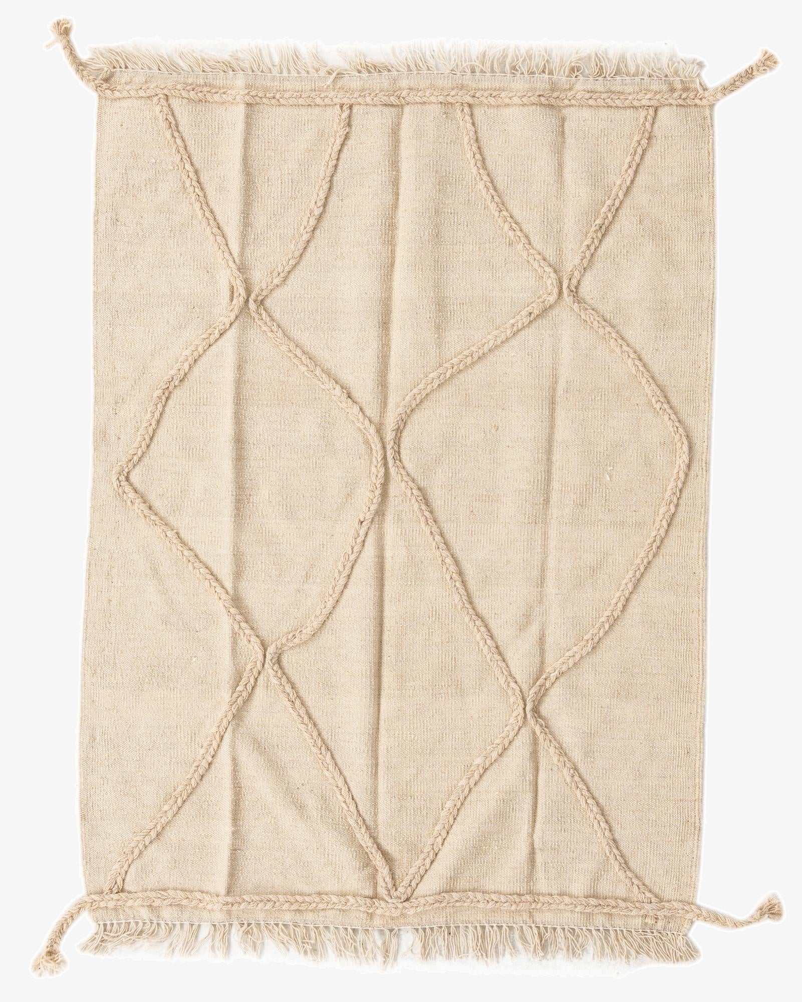 3' 6 x 5' 9  Hand Knotted Moroccan Wool Rug