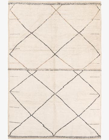 6' 3 x 9' 5 Hand Knotted Moroccan Wool Rug