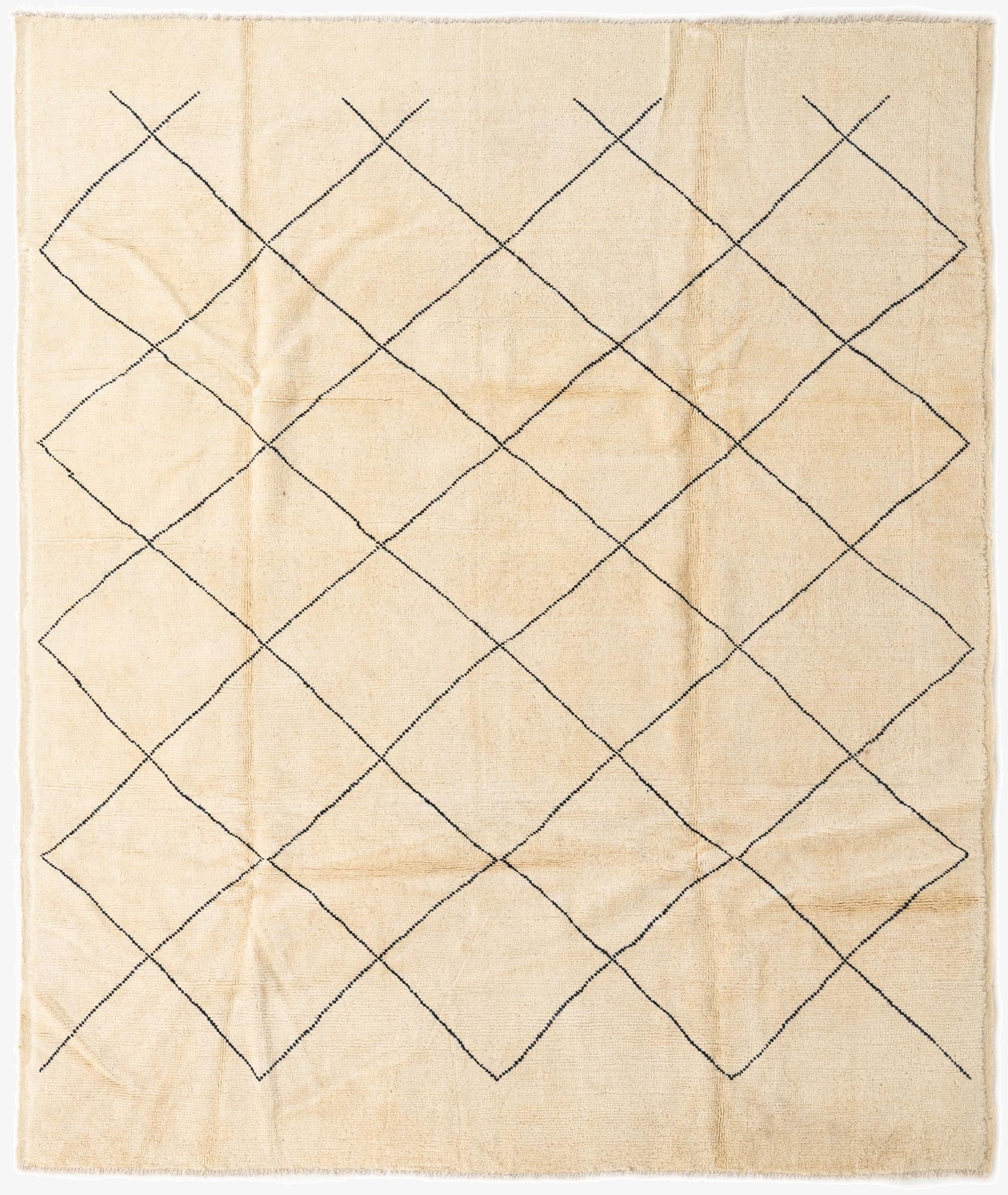 8' 1 x 9' 8  Hand Knotted Moroccan Wool Rug