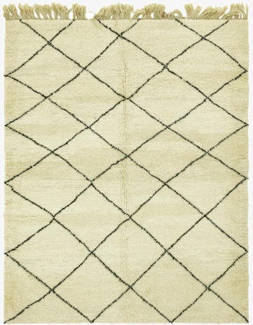 5' 11 x 7' 7 Hand Knotted Moroccan Wool Rug