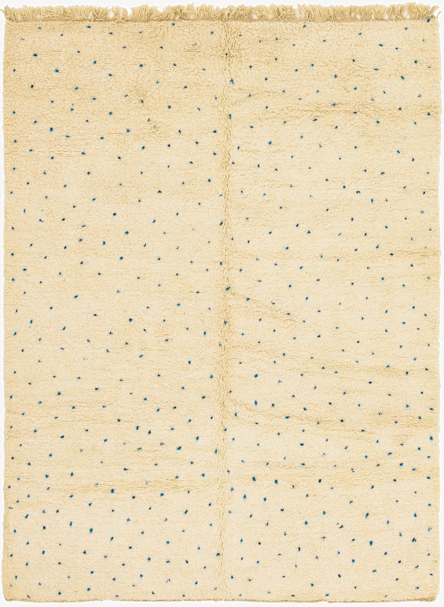 7' x 9' 9  Hand Knotted Moroccan Wool Rug