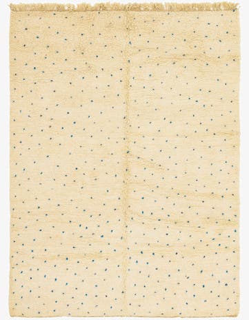 7' x 9' 9 Hand Knotted Moroccan Wool Rug