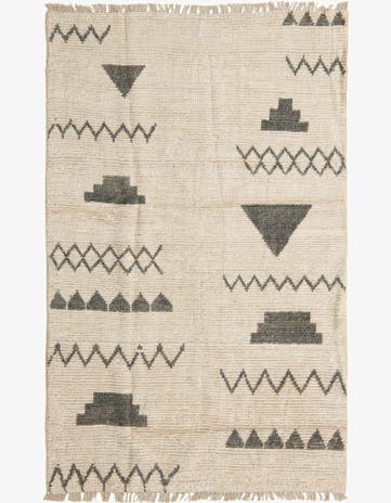 5' 3 x 8' 3 Hand Knotted Moroccan Wool Rug