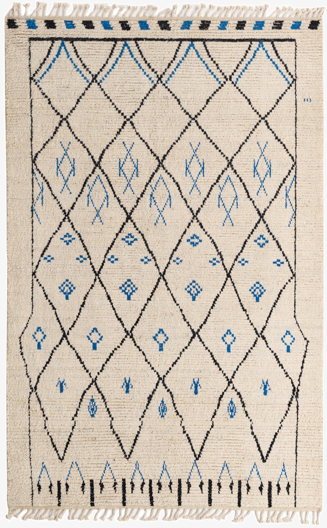 6' x 9' 3  Hand Knotted Moroccan Wool Rug