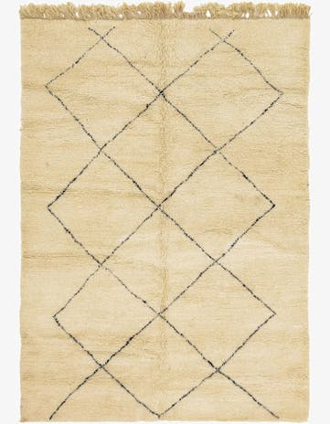 6' 7 x 9' 4 Hand Knotted Moroccan Wool Rug
