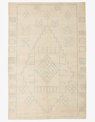 6' 7 x 9' 11 Hand Knotted Moroccan Wool Rug