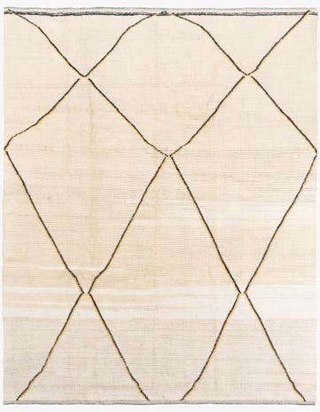 8' x 9' 10 Hand Knotted Moroccan Wool Rug