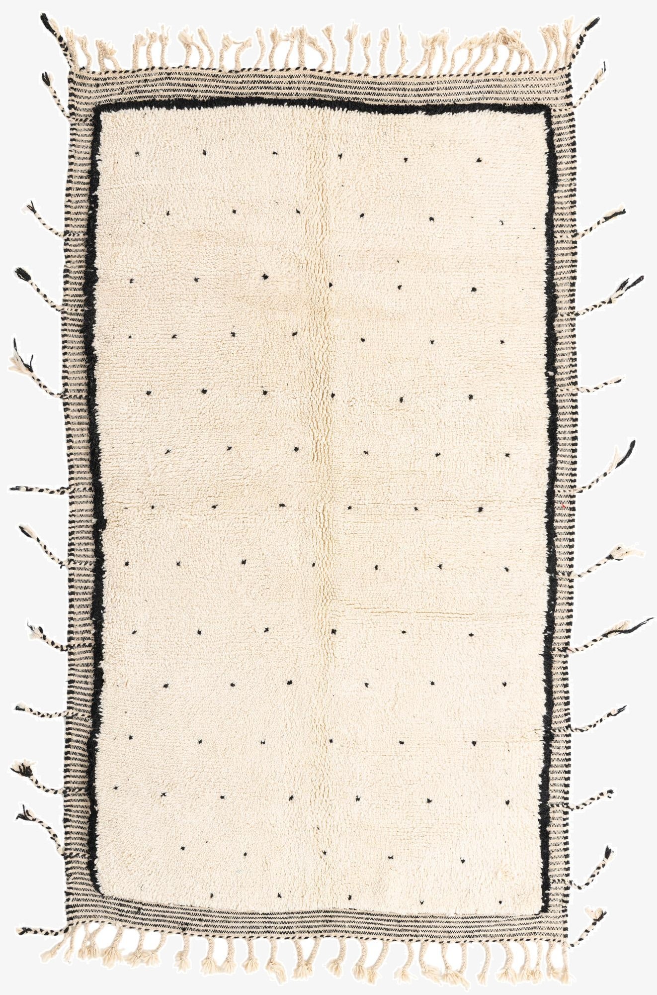 5' 3 x 9'  Hand Knotted Moroccan Wool Rug