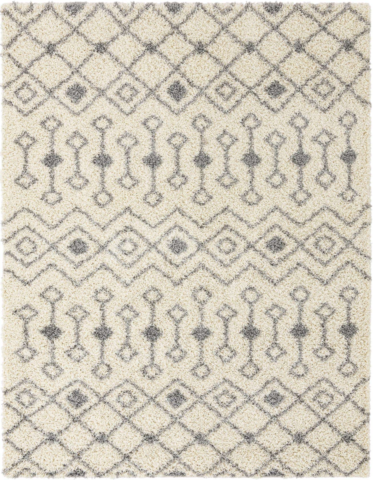 7' 10 x 10' Moroccan Trellis Shag Rug