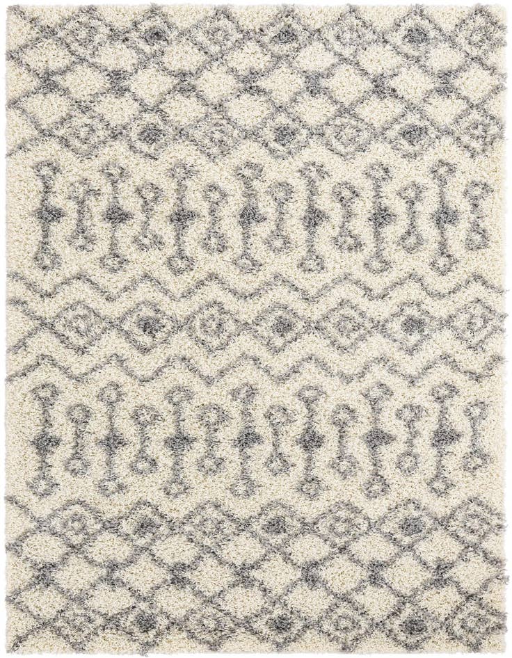 Detail image of 5' 3 x 8' Moroccan Trellis Shag Rug