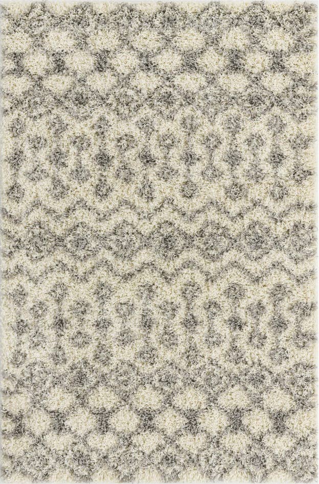 Detail image of 4' x 6' Moroccan Trellis Shag Rug