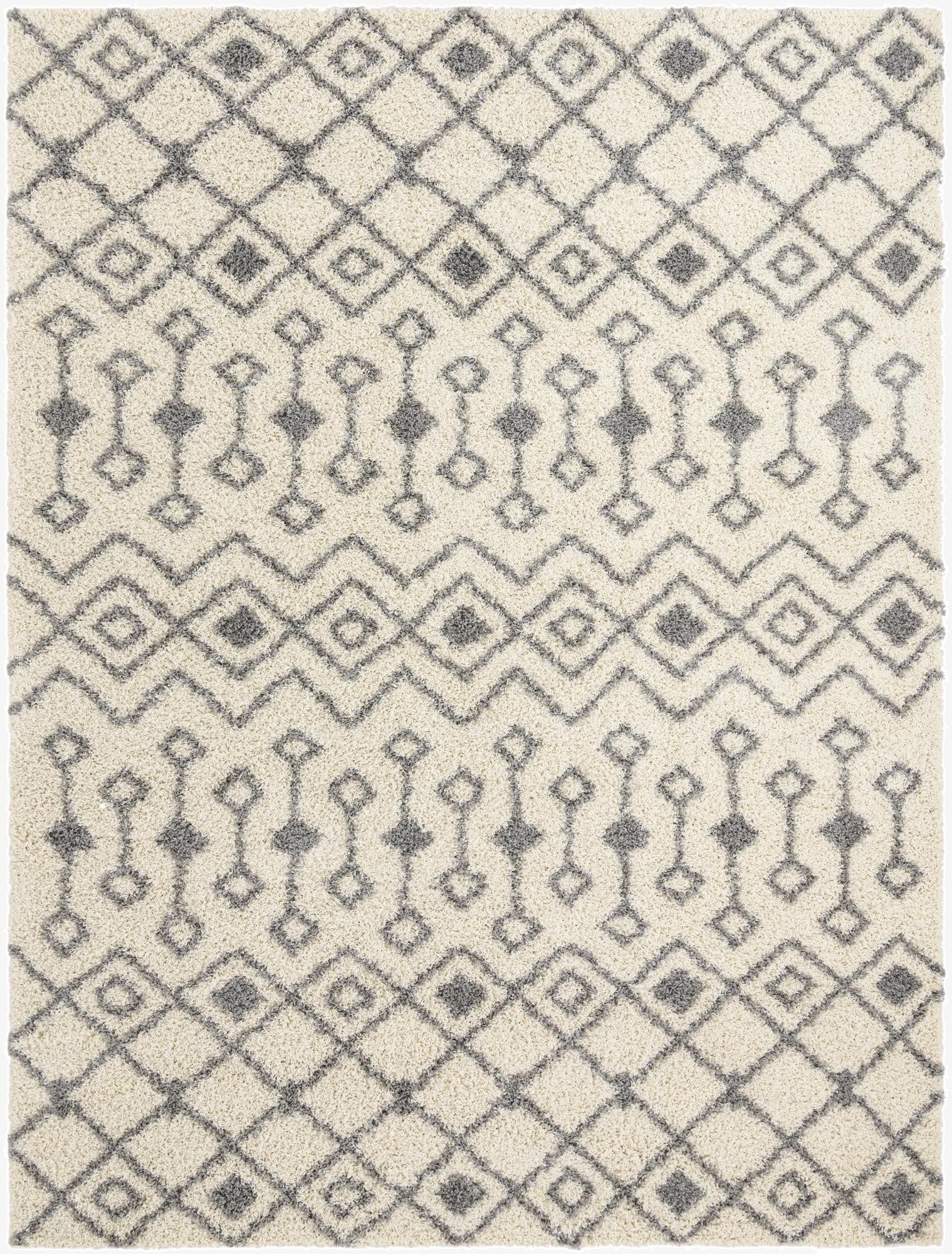 10' x 13' Moroccan Trellis Shag Rug
