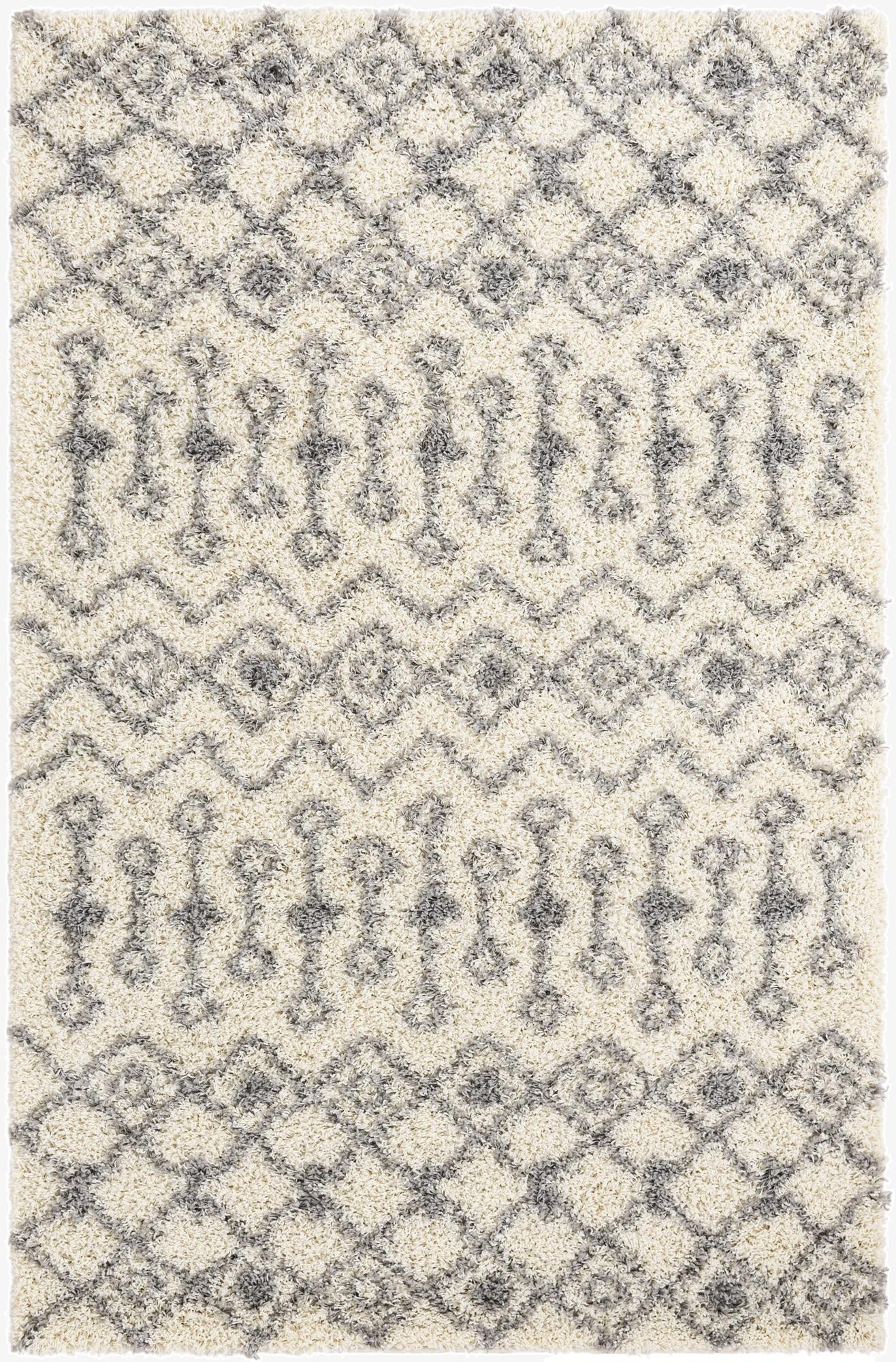 5' 3 x 8' Moroccan Trellis Shag Rug