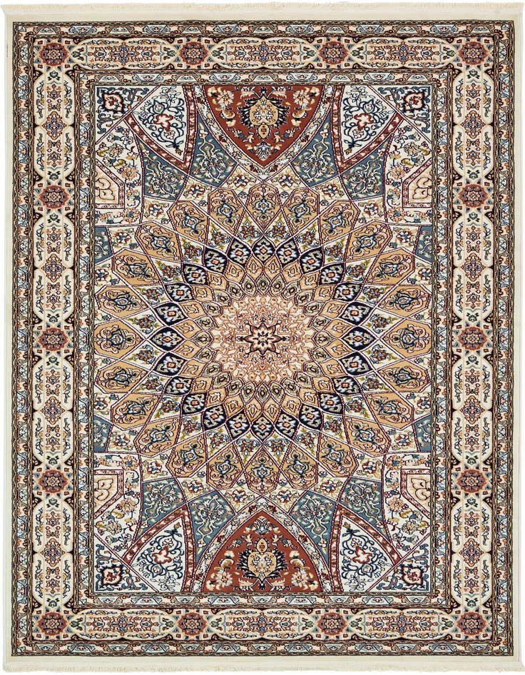 Detail image of 5' 3 x 8' Nain Design Rug